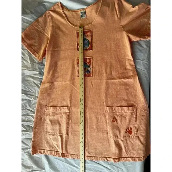 Viva City Cat Dress Pink XXL Pockets Made in USA 100% Cotton - Picture 9 of 10